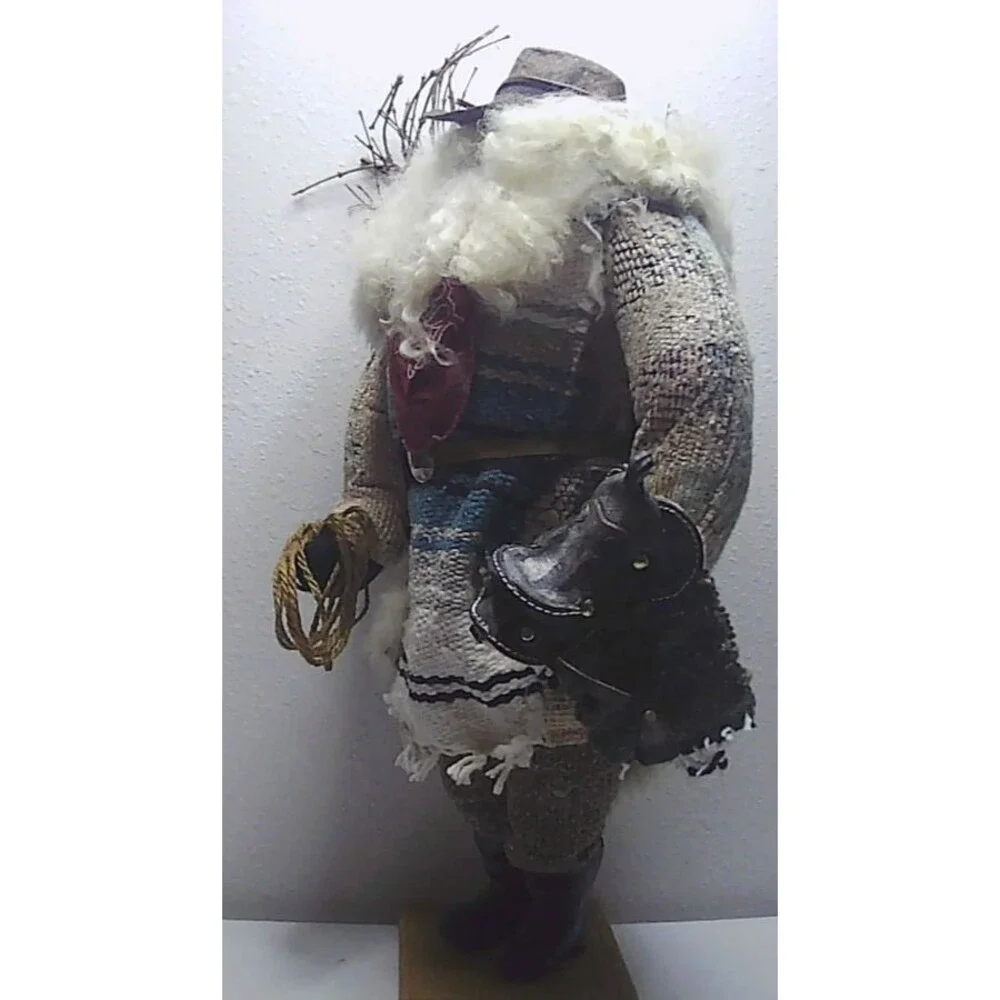 VTG 1994 Jana Southwick Santa Rustler Cowboy w/ Fur 18